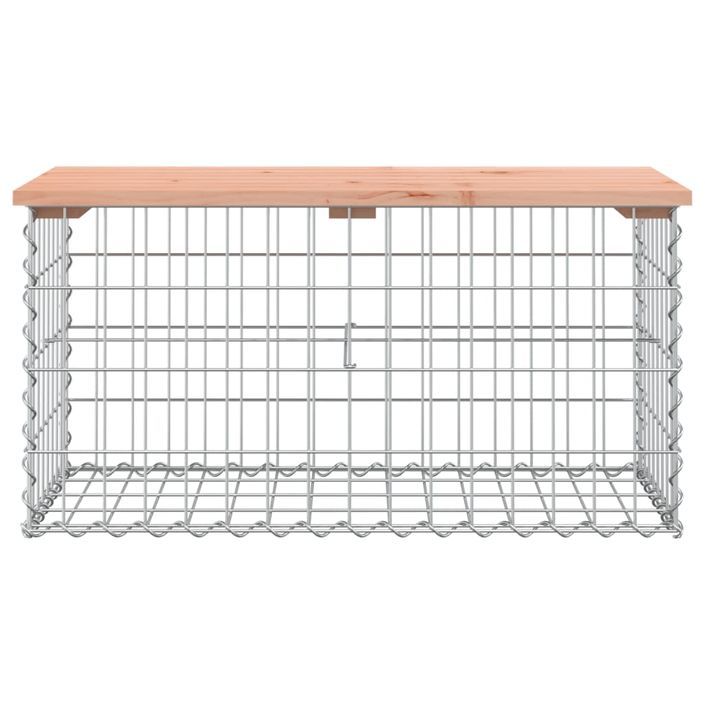 Banc de jardin design gabion 83x44x42 cm bois massif de douglas - Photo n°3