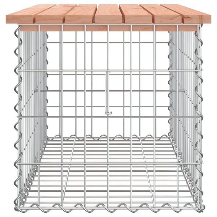 Banc de jardin design gabion 83x44x42 cm bois massif de douglas - Photo n°4