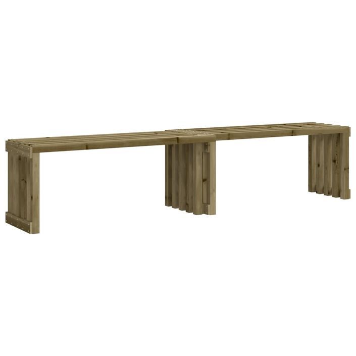 Banc de jardin extensible 212,5x40,5x45 cm bois de pin imprégné - Photo n°1