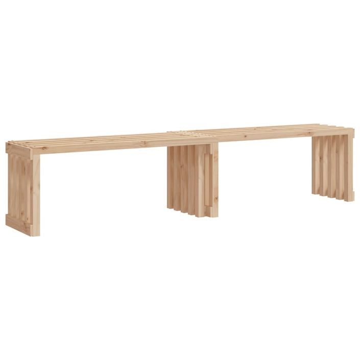 Banc de jardin extensible 212,5x40,5x45 cm bois massif de pin - Photo n°1