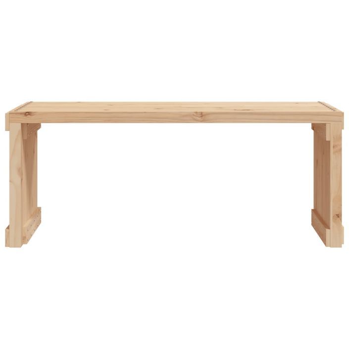 Banc de jardin extensible 212,5x40,5x45 cm bois massif de pin - Photo n°4