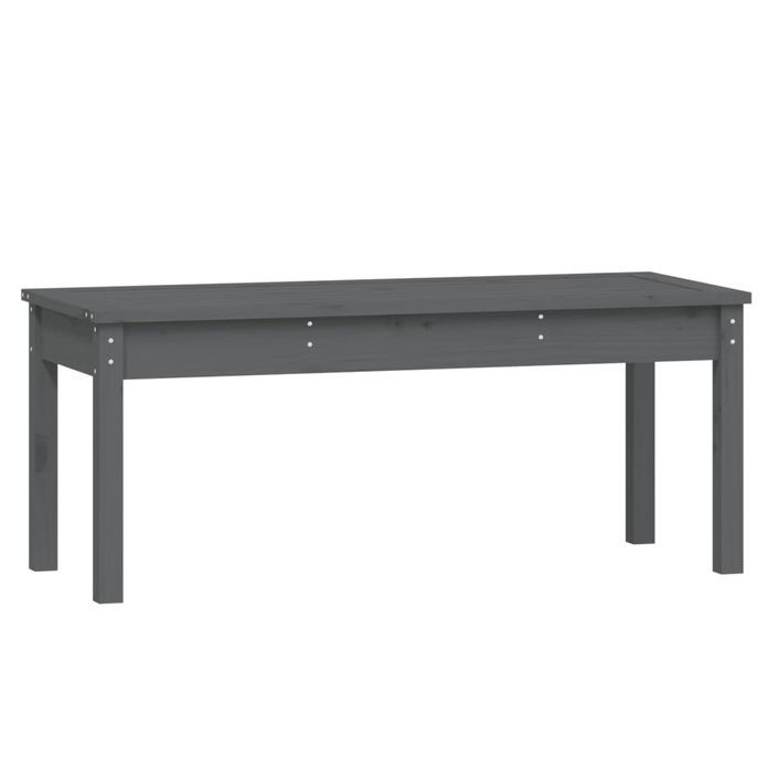 Banc de jardin gris 109x44x45 cm bois massif de pin - Photo n°1