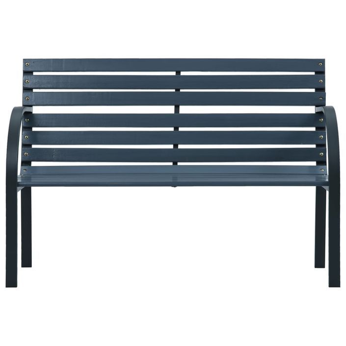 Banc de jardin Gris 112 cm Bois de sapin massif - Photo n°2