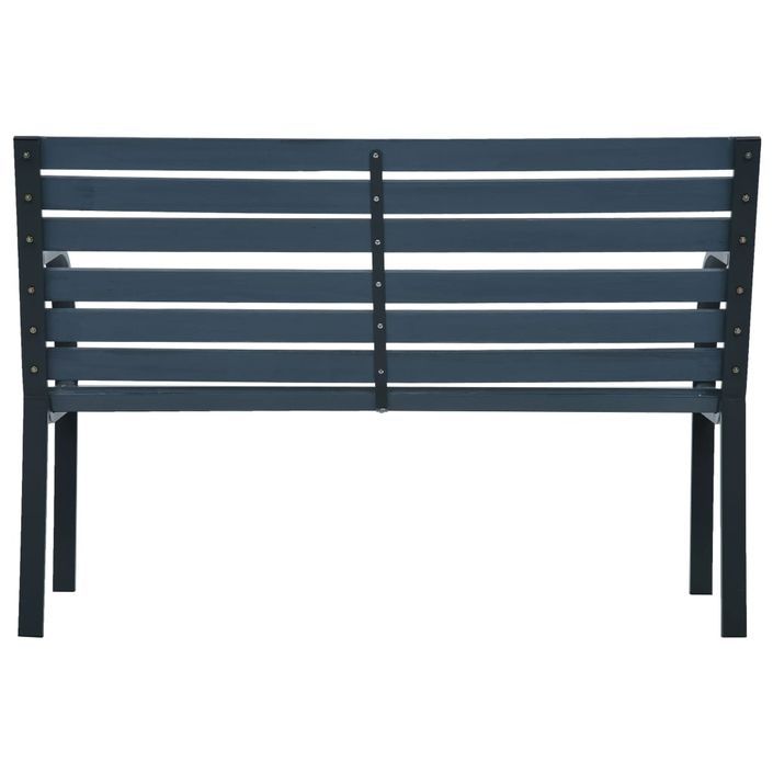 Banc de jardin Gris 112 cm Bois de sapin massif - Photo n°4