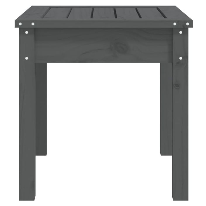 Banc de jardin gris 50x44x45 cm bois massif de pin - Photo n°5