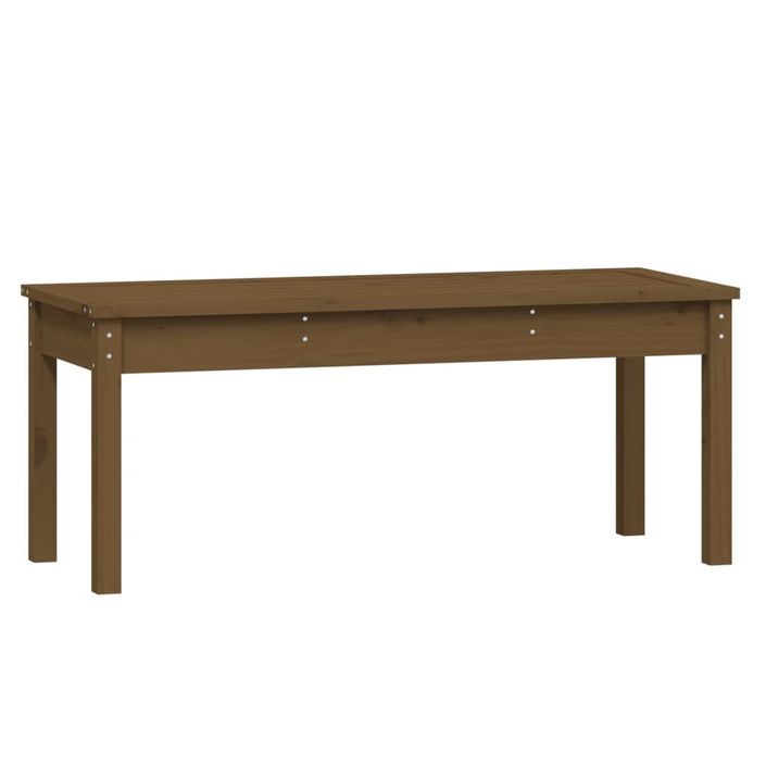 Banc de jardin marron miel 109x44x45 cm bois de pin massif - Photo n°1