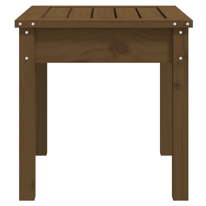 Banc de jardin marron miel 50x44x45 cm bois de pin massif - Photo n°5