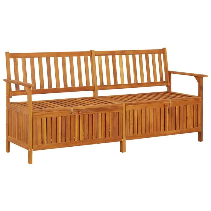 Banc de rangement 170 cm Bois d'acacia solide - Photo n°1