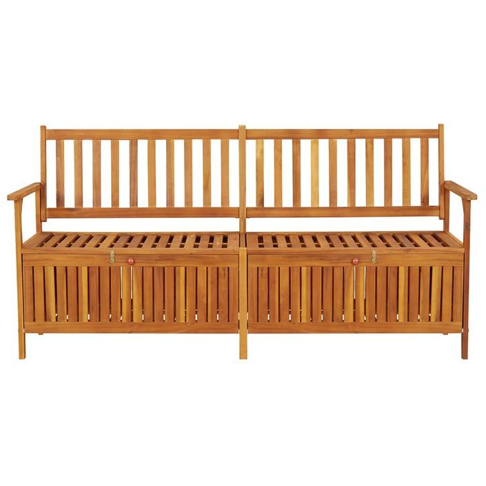 Banc de rangement 170 cm Bois d'acacia solide - Photo n°2