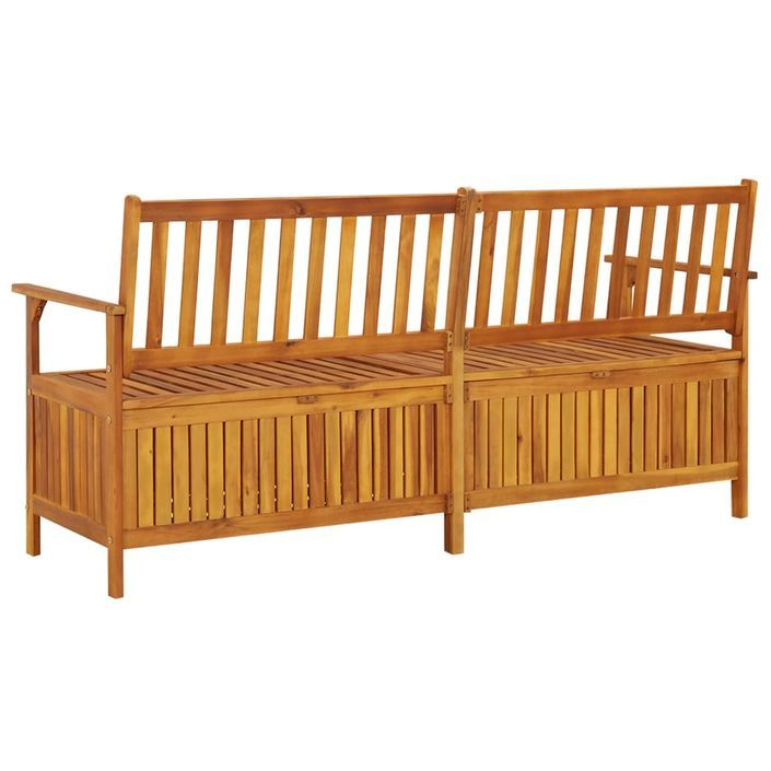 Banc de rangement 170 cm Bois d'acacia solide - Photo n°5