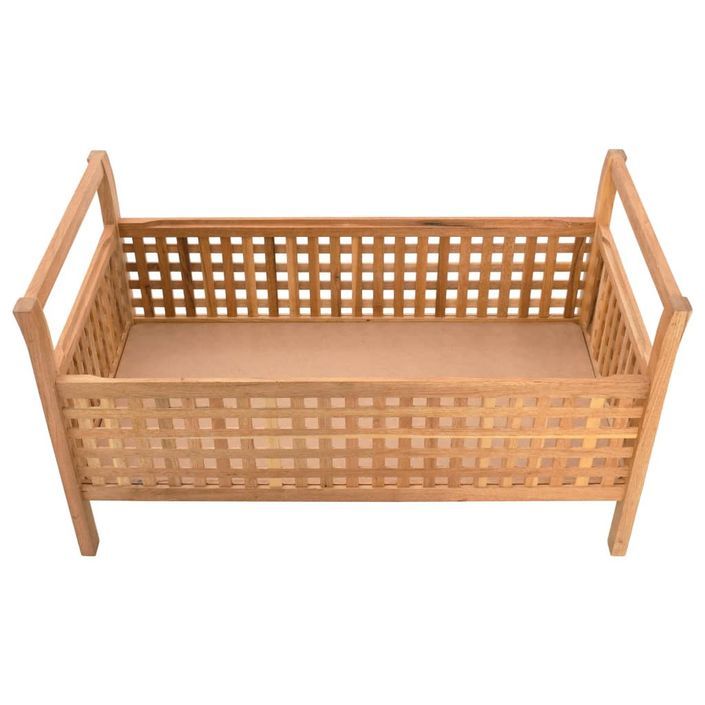 Banc de rangement 93x49x49 cm Bois de noyer massif - Photo n°5