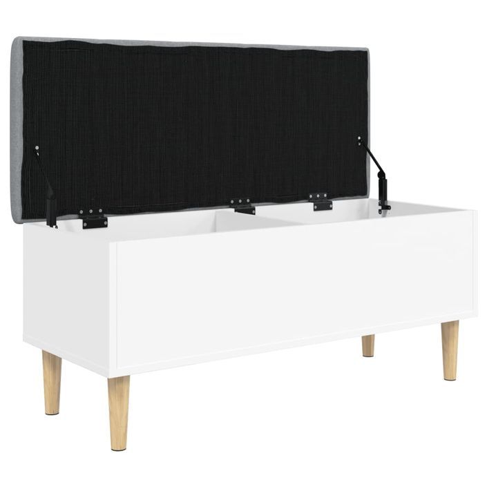 Banc de rangement blanc 102x42x46 cm bois d'ingénierie - Photo n°7