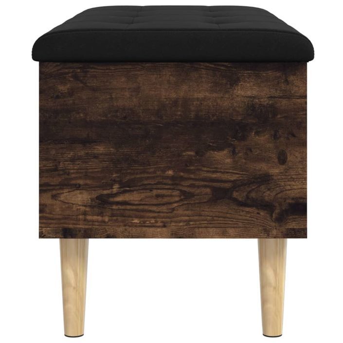 Banc de rangement chêne fumé 82x42x46 cm bois d'ingénierie - Photo n°6