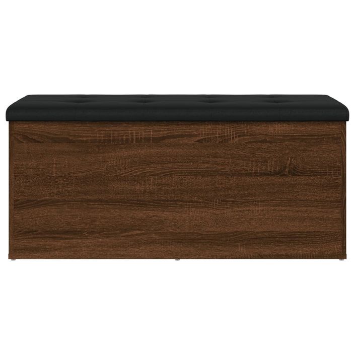 Banc de rangement chêne marron 102x42x45 cm bois d'ingénierie - Photo n°5