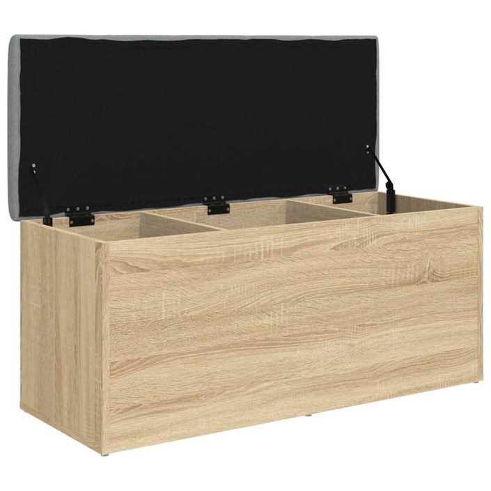 Banc de rangement chêne sonoma 102x42x45 cm bois d'ingénierie - Photo n°4