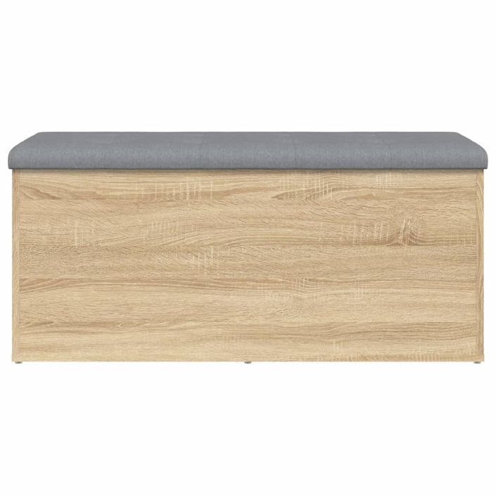 Banc de rangement chêne sonoma 102x42x45 cm bois d'ingénierie - Photo n°5