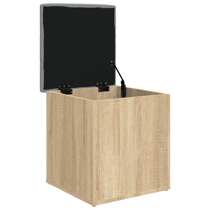 Banc de rangement chêne sonoma 42x42x45 cm bois d'ingénierie - Photo n°4