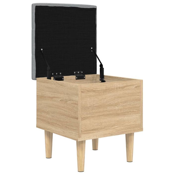 Banc de rangement chêne sonoma 42x42x46 cm bois d'ingénierie - Photo n°4