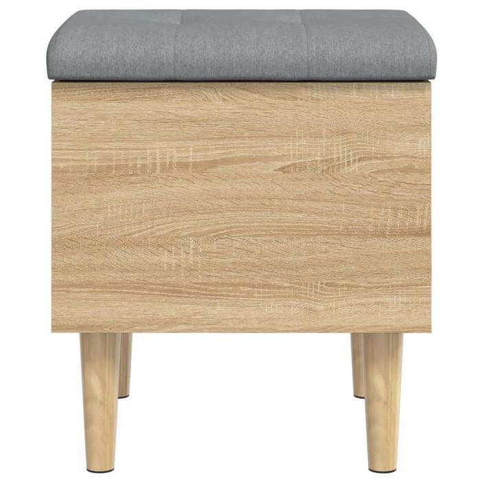 Banc de rangement chêne sonoma 42x42x46 cm bois d'ingénierie - Photo n°5