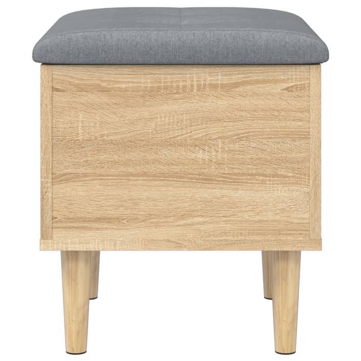 Banc de rangement chêne sonoma 42x42x46 cm bois d'ingénierie - Photo n°6