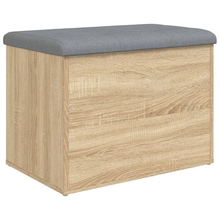 Banc de rangement chêne sonoma 62x42x45 cm bois d'ingénierie - Photo n°2