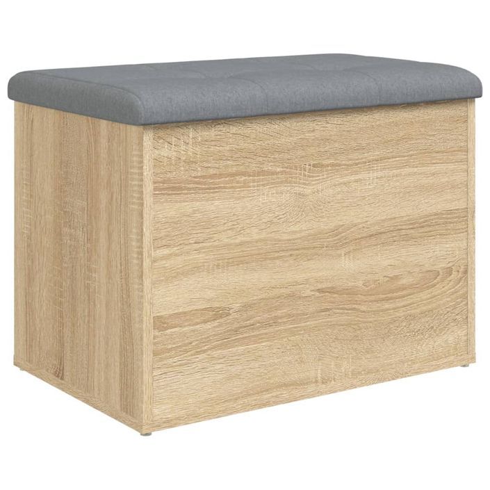 Banc de rangement chêne sonoma 62x42x45 cm bois d'ingénierie - Photo n°7