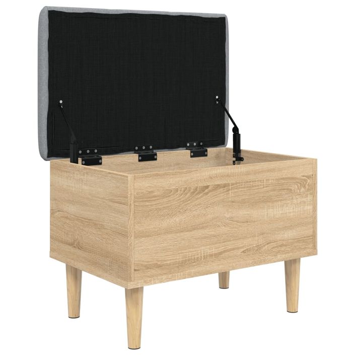 Banc de rangement chêne sonoma 62x42x46 cm bois d'ingénierie - Photo n°4