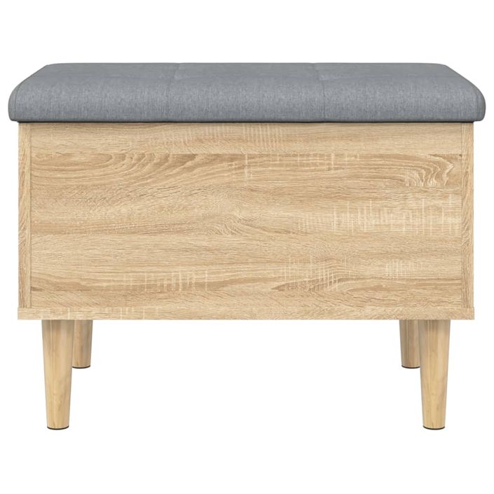 Banc de rangement chêne sonoma 62x42x46 cm bois d'ingénierie - Photo n°5