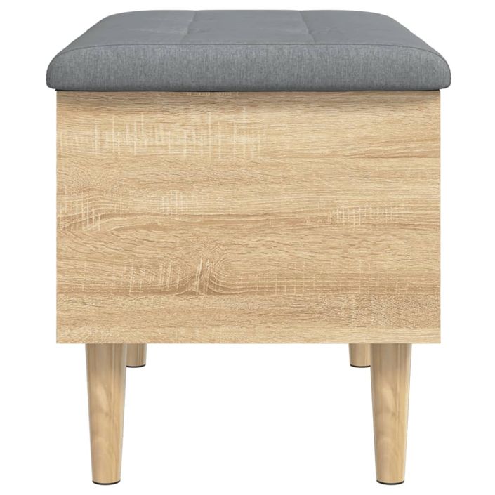 Banc de rangement chêne sonoma 62x42x46 cm bois d'ingénierie - Photo n°6