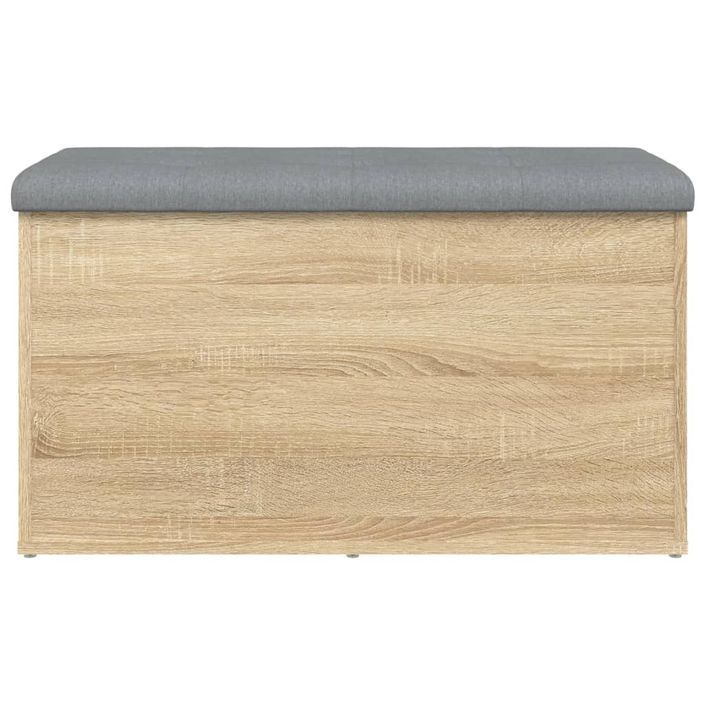 Banc de rangement chêne sonoma 82x42x45 cm bois d'ingénierie - Photo n°5