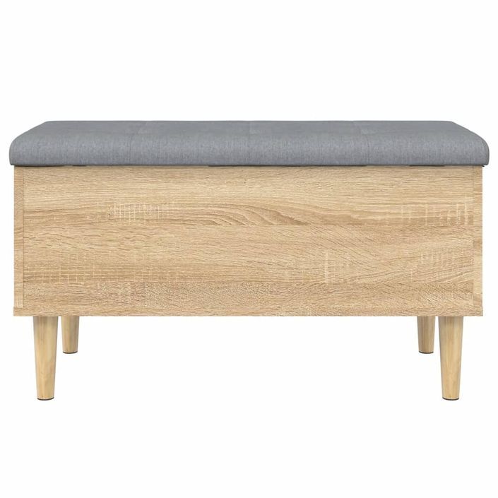 Banc de rangement chêne sonoma 82x42x46 cm bois d'ingénierie - Photo n°5