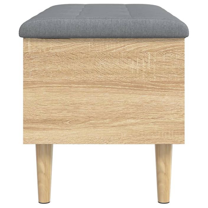 Banc de rangement chêne sonoma 82x42x46 cm bois d'ingénierie - Photo n°6