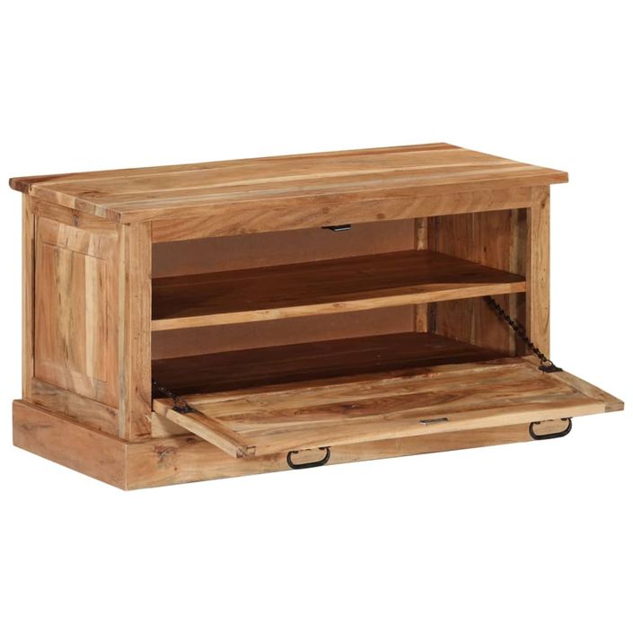 Banc de rangement de chaussures 85x40x45cm Bois d'acacia massif - Photo n°4