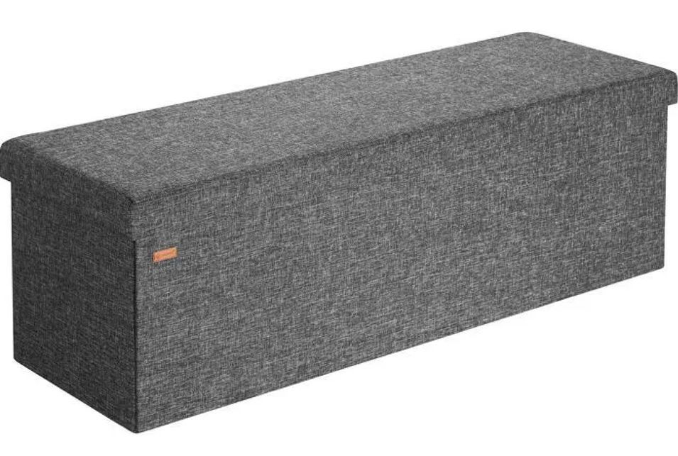 Banc de rangement en tissu pliable Kiva L 115 x H 38 x P 38 cm - Confort et praticité - Photo n°2