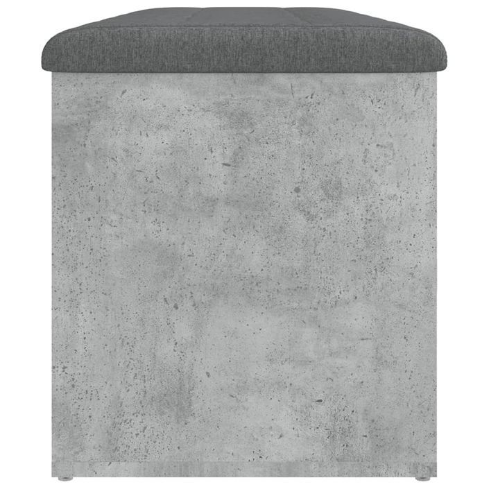 Banc de rangement gris béton 102x42x45 cm bois d'ingénierie - Photo n°6