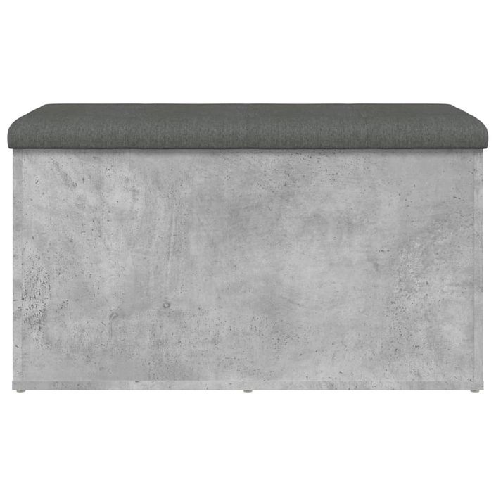 Banc de rangement gris béton 82x42x45 cm bois d'ingénierie - Photo n°5