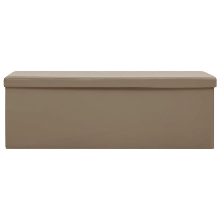 Banc de rangement pliable Cappuccino PVC - Photo n°3