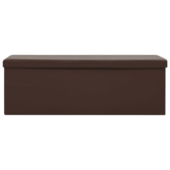 Banc de rangement pliable Marron PVC - Photo n°3