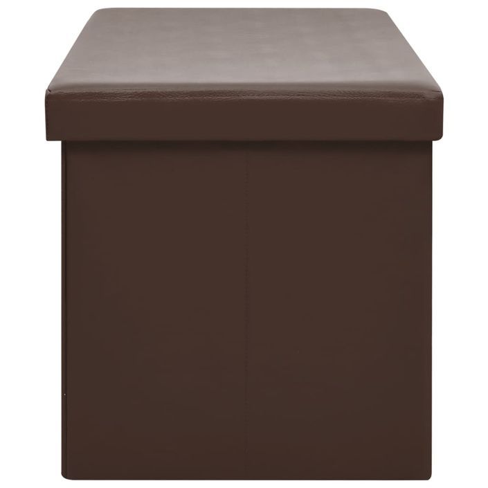 Banc de rangement pliable Marron PVC - Photo n°4