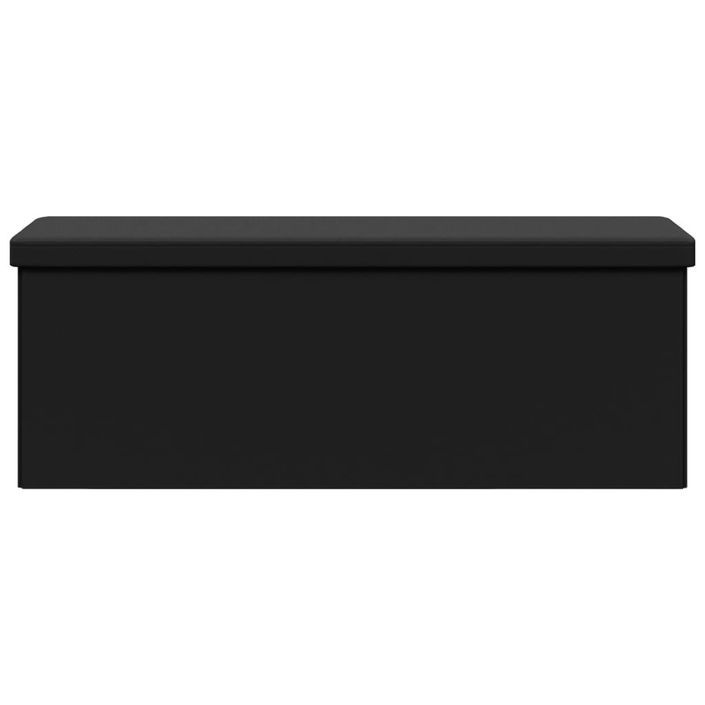 Banc de rangement pliable noir PVC - Photo n°5