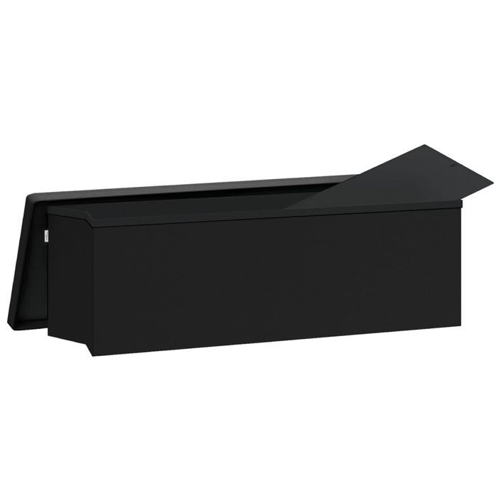 Banc de rangement pliable noir PVC - Photo n°8