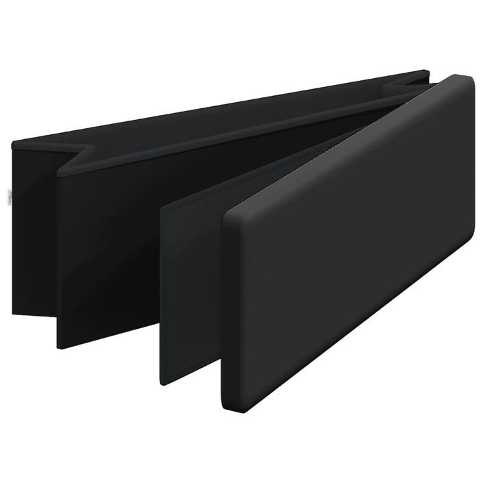 Banc de rangement pliable noir PVC - Photo n°9