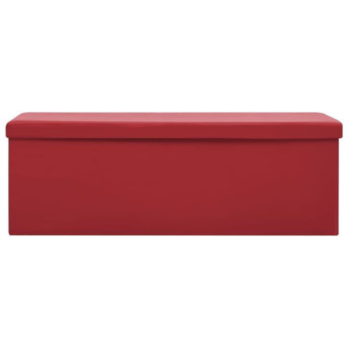 Banc de rangement pliable Rouge bordeaux PVC - Photo n°3