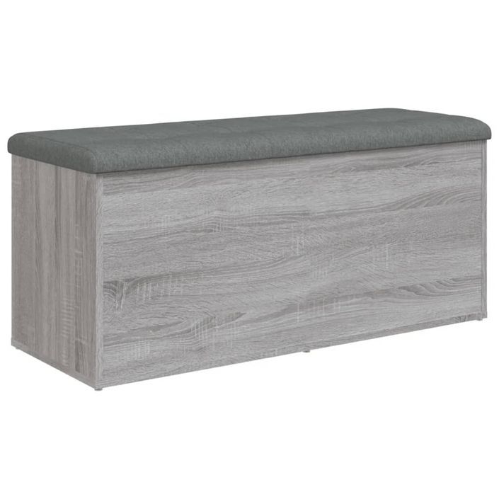 Banc de rangement sonoma gris 102x42x45 cm bois d'ingénierie - Photo n°7