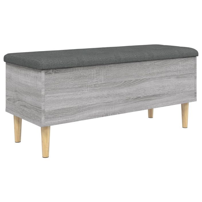 Banc de rangement sonoma gris 102x42x46 cm bois d'ingénierie - Photo n°1