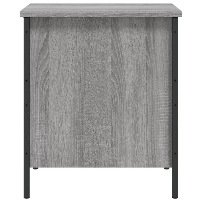 Banc de rangement sonoma gris 40x42,5x50 cm bois d'ingénierie - Photo n°8