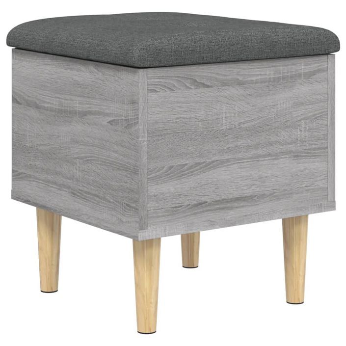 Banc de rangement sonoma gris 42x42x46 cm bois d'ingénierie - Photo n°1