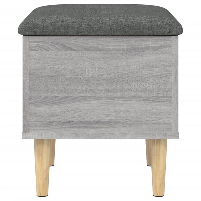 Banc de rangement sonoma gris 42x42x46 cm bois d'ingénierie - Photo n°6