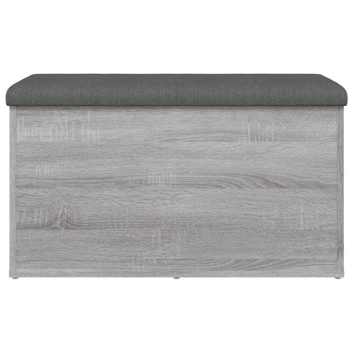 Banc de rangement sonoma gris 82x42x45 cm Bois d'ingénierie - Photo n°5