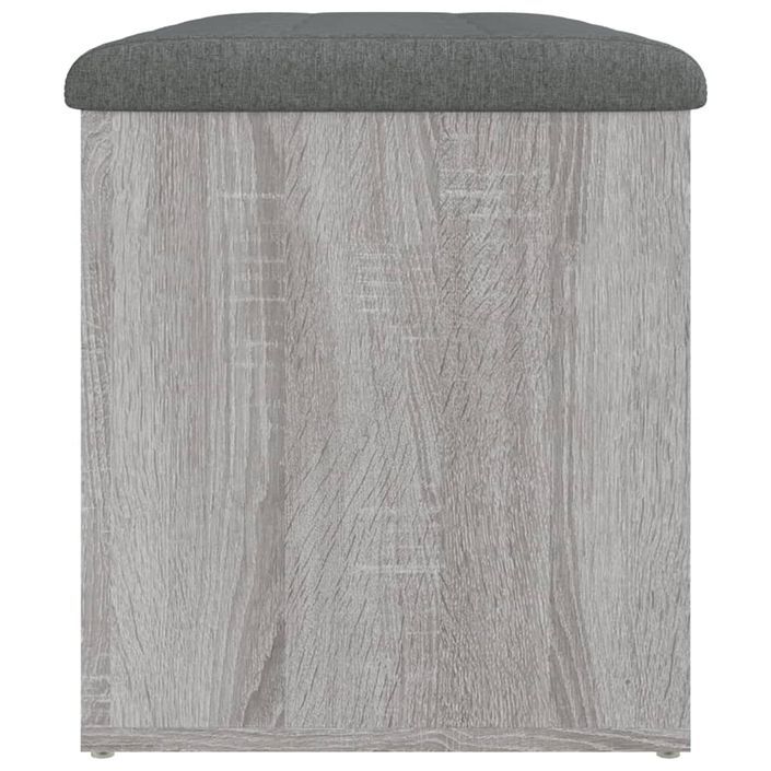 Banc de rangement sonoma gris 82x42x45 cm Bois d'ingénierie - Photo n°6